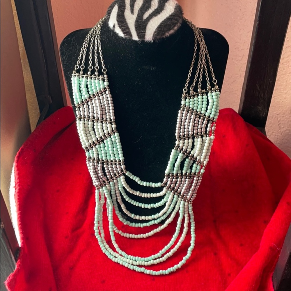 Beautiful beaded statement necklace
